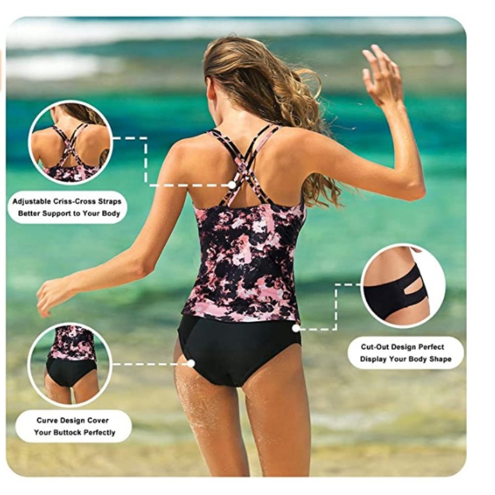 Charming Splash Pink Onyx Two Piece Bikini - Picture 2 of 6